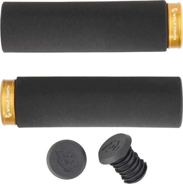 Actual product image Wolf Tooth Fat Paw Lock-On Grip, black/gold