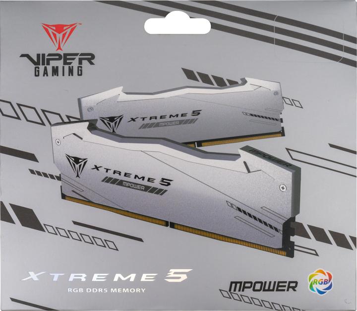 Immagine prodotto Patriot DIMM 32 GB DDR5-6400 (2x 16 GB) doppio kit (nero, PVXR532G64C32KM, Viper Xtreme 5 MPower RGB, INTEL (2 x 16GB, 6400 MHz, RAM DDR5, DIMM)