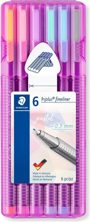 Produktbild Staedtler triplus fineliner 334 Dreikantige Fineliner (6 Farben, 6 x)