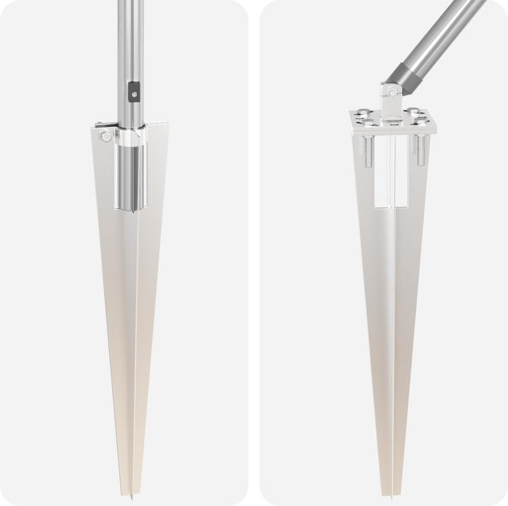 Image du produit VidaXL Piquets de clôture avec pointe 52 pièces Ø32 mm 140 cm acier galvanisé