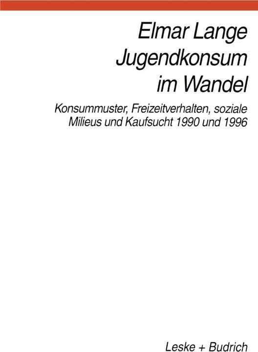Produktbild Jugendkonsum im Wandel (2012)
