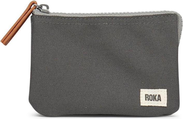 Roka London Carnaby Wallet Sustainable Canvas Carbon