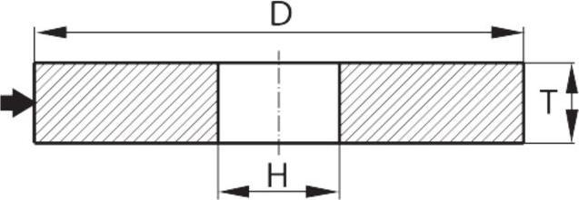 Produktbild Tyrolit Schleifbockscheibe DxTxH (mm), 200x32x51, Typ: NK36 (36)