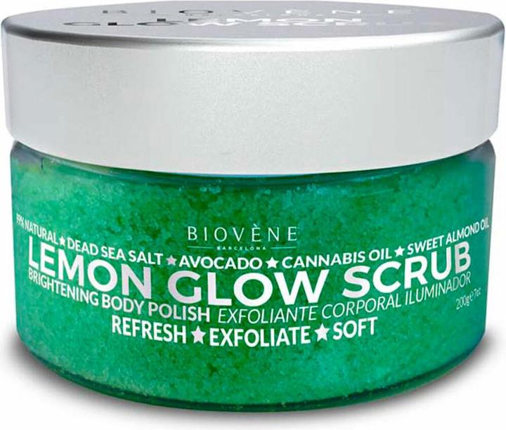 Actual product image Biovène Lemon Glow Scrub Brightening Body Polish 200g
