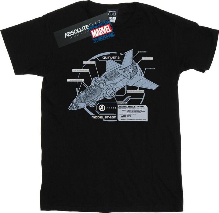 Immagine prodotto The Avengers Quinjet Breakdown Maglietta Uomo (L)