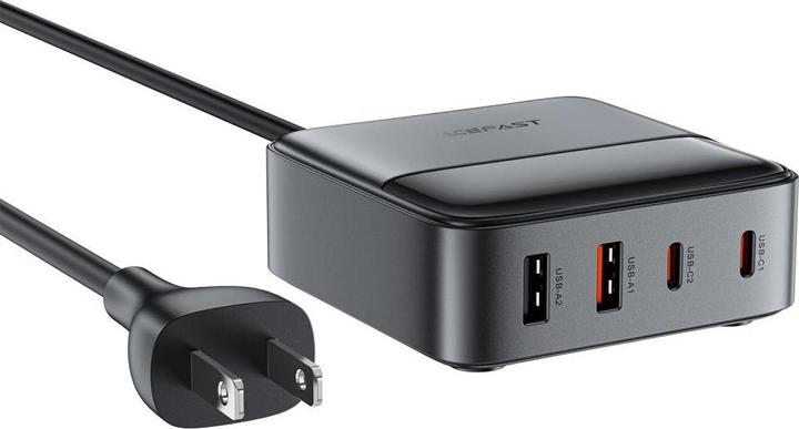 Produktbild Acefast Z6 PD65W GaN Charging Station (2 x USB-C + 2 x USB-A) with US Tip - Black (65 W)