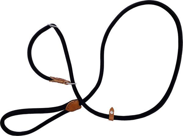 Actual product image Colly Demonstration leash round stitched nubuck/wax, black, ø10mm x 180cm (Dog, General)