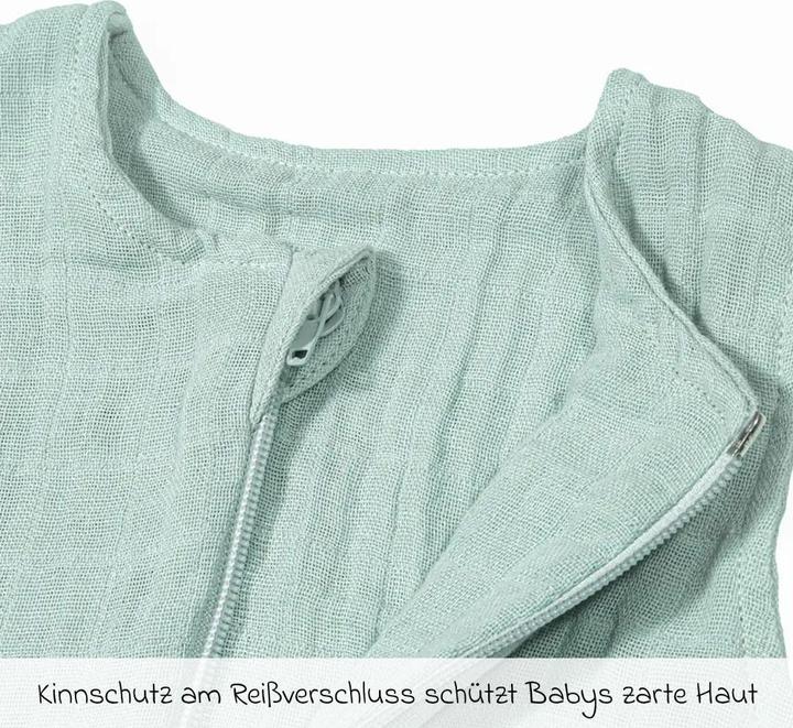 Produktbild Makian Musselin-Schlafsack - Mint - Schlafsäcke (100 cm)