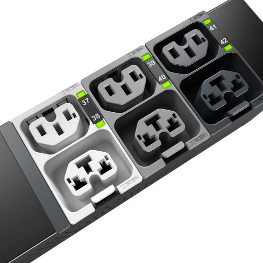 Produktbild APC NetShelter Rack PDU Advanced, Messgerät, 0U, Dreiphasig, Rackmount, Senkrecht, Schwarz