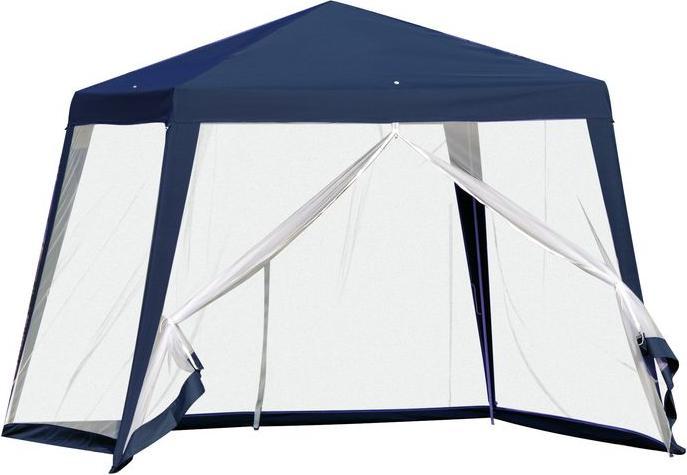 Actual product image Swisshandel24 Gartenpavillon 3x3m wetterfest mit Moskitonetz, Polyester in Blau (300 cm, 300 cm)