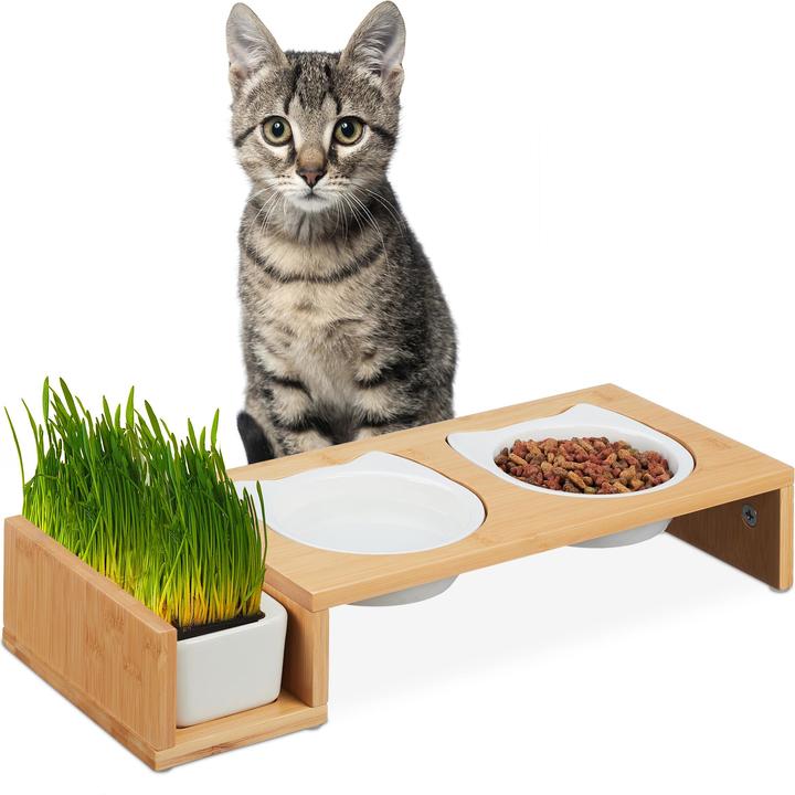 Actual product image Relaxdays Cat feeding station (0.40 l)