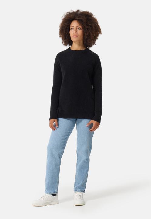Produktbild Cash-Mere Brushed Kaschmir Rundhals Pullover mit Seitenschlitzen (L)