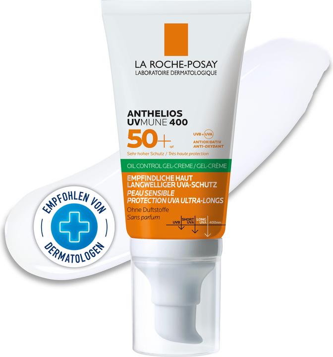 Image du produit La Roche Posay Anthelios UVMune 400 Gel-Crème Oil Control (Gel solaire, SPF 50+, 50 ml, 77 g)