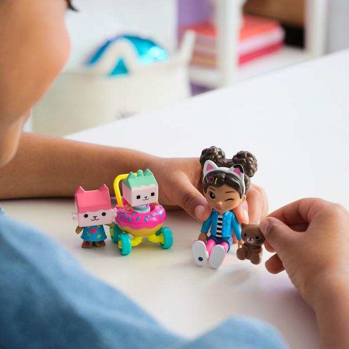 Actual product image Gabby's Dollhouse Gabby’s Dollhouse, Kitty Care Figure Set with Gabby, Baby Box, Baby Benny Box, Surprise Toys & Dollh