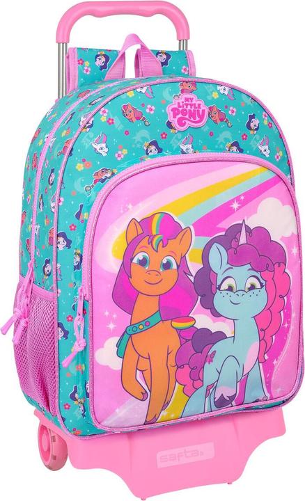 Produktbild My Little Pony Schulrucksack mit Rädern Magic Rosa türkis 33 x 42 x 14 cm