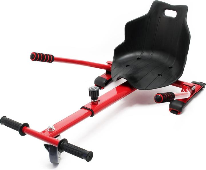 Wiltec Sitzscooter Rot verstellbarer Kartsitz 120kg kompatibel mit Hoverboard