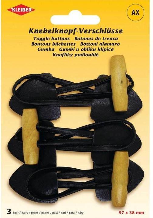 Immagine prodotto Kleiber Chiusura con bottone a pressione, nero, confezione blister da 3 pezzi