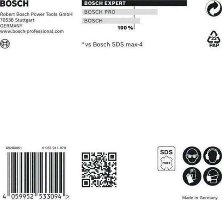 Immagine prodotto Bosch Professional Zubehör EXPERT SDS max-8X 2608900235 Trapano a percussione 1 pezzo 22.00mm lunghezza totale 720mm 1pce... (22 mm)