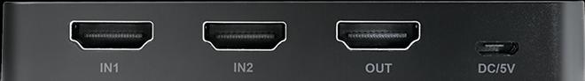 Actual product image LogiLink HDMI switch, 2x1 port, 8K/60 Hz, HDCP, HDR, VRR, CEC