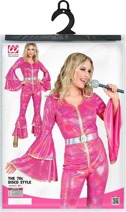 Image du produit Widmann Combinaison disco des années 70 : Ceinture incluse (XS)