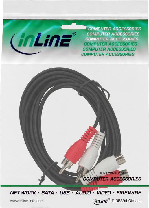 Produktbild InLine Cinch Verlängerung (5 m, Cinch)