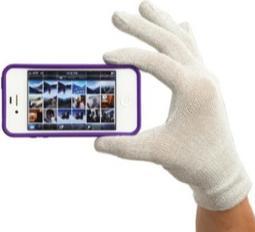 Produktbild Agloves Natural Touch Gloves für Touchscreens Weiss (L)