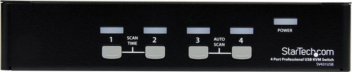 Image du produit StarTech Commutateur KVM VGA USB 4 ports avec hub - Commutateur KVM VGA professionnel