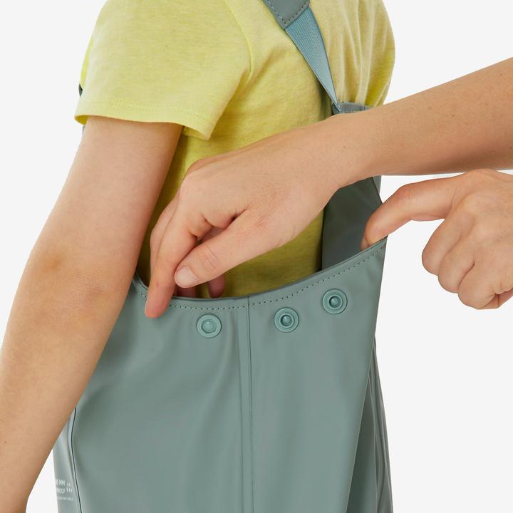 Produktbild Quechua Regenhose Latzhose Kinder wasserdicht Wandern - MH900 grün (102)