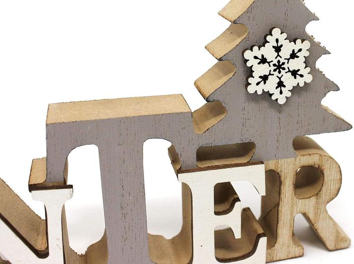Actual product image Tempelwelt Wooden display Winter lettering