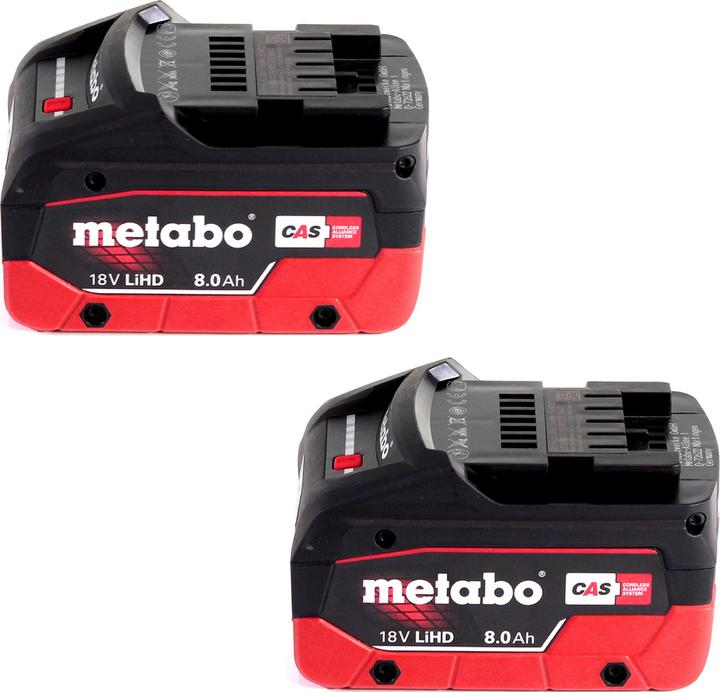 Produktbild Metabo Power 160-5 18 LTX BL OF Akku Kompressor 18 V 8,0 bar Brushless + 2x LiHD Akkupack 8,0 Ah + (5 l)
