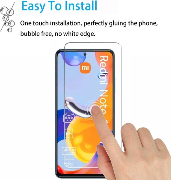 Produktbild Screenguard Xiaomi Redmi Note 11 Pro Panzerglas Schutzfolie Case Friendly Design (1 Stück, Xiaomi Redmi Note 11 Pro)