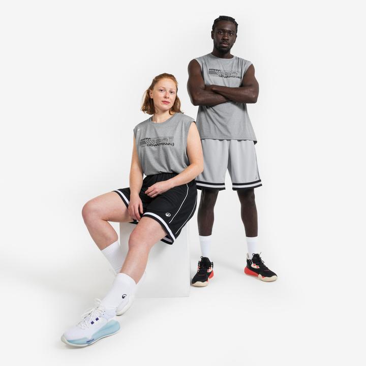 Image du produit Kipsta Maillot De Basketball Sans Manche Homme/Femme - Fast 500 Gris (L)