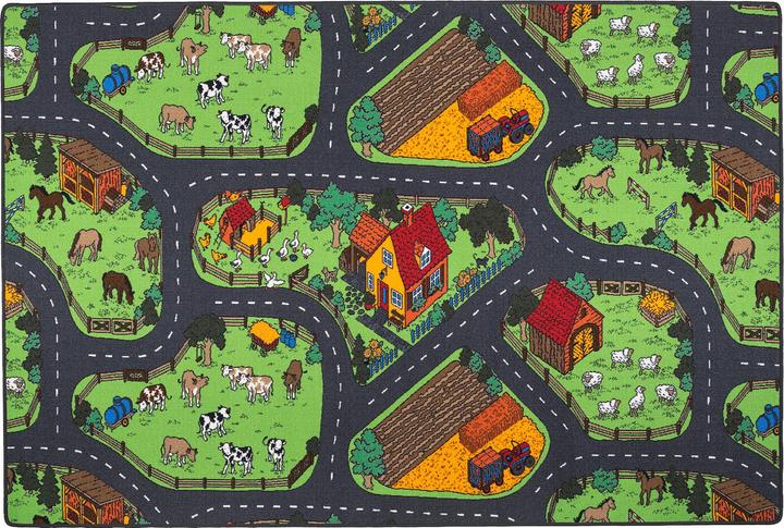 Produktbild Snapstyle Kinder Spiel Teppich Bauernhof (100 x 100 cm)