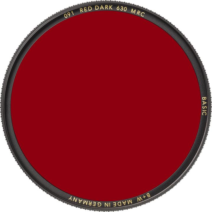 Actual product image B+W 091 Red filter dark 630, MRC/Basic 60mm (Colour filters)