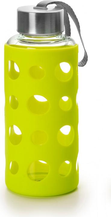 Ibili Trinkflasche Lake grün Hidratation glass 0,4 Liter Tragbare Glasflasche für Getränke, auslaufsicher (0.40 l)