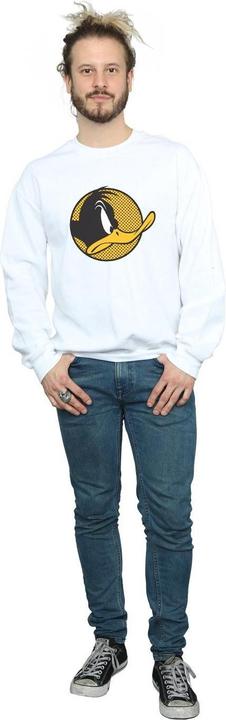 Actual product image Looney Tunes Mens Daffy Duck Dotted Profile Sweatshirt (L)
