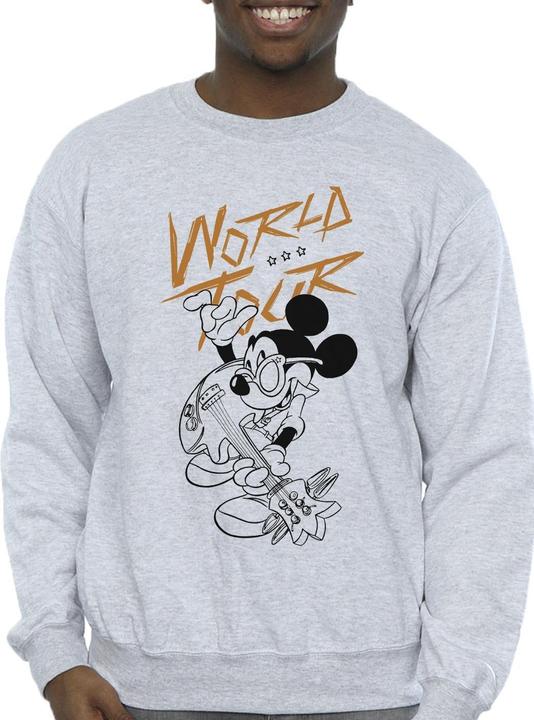 Actual product image Disney Mens Mickey Mouse World Tour Line Sweatshirt (XL)