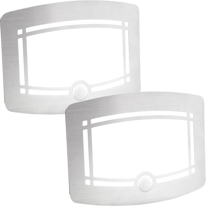Actual product image Casativo Battery LED wall light, 2 light modes, PIR motion & light sensor, set of 2