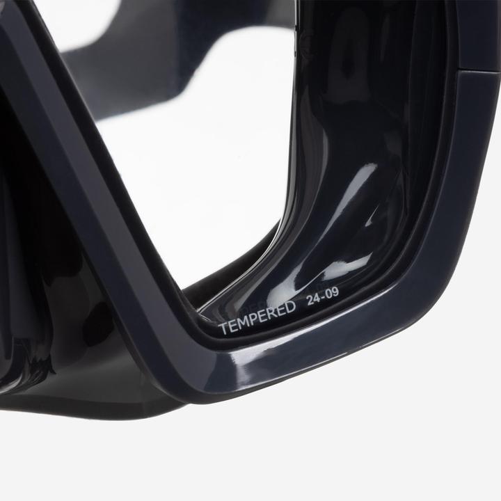 Produktbild Subea Tauchmaske Antibeschlag Silikonriemen - 100 schwarz/grau
