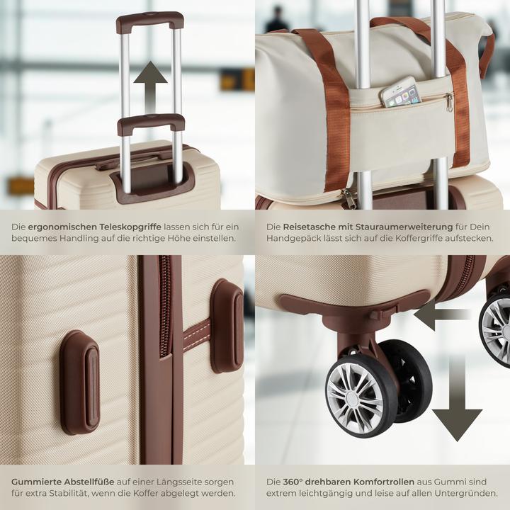 Produktbild tectake Reisekofferset Madison, 13-teilig, TSA-Schloss (92 l)