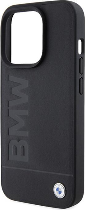 Actual product image BMW BMHMP15XSLLBK iPhone 15 Pro Max 6.7" czarny/black MagSafe Leather Hot Stamp (Apple iPhone 15 Pro Max)