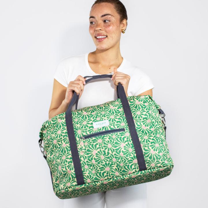 Produktbild Kind Bag Weekender Abstract Flowers - Green+Pink (560 l)