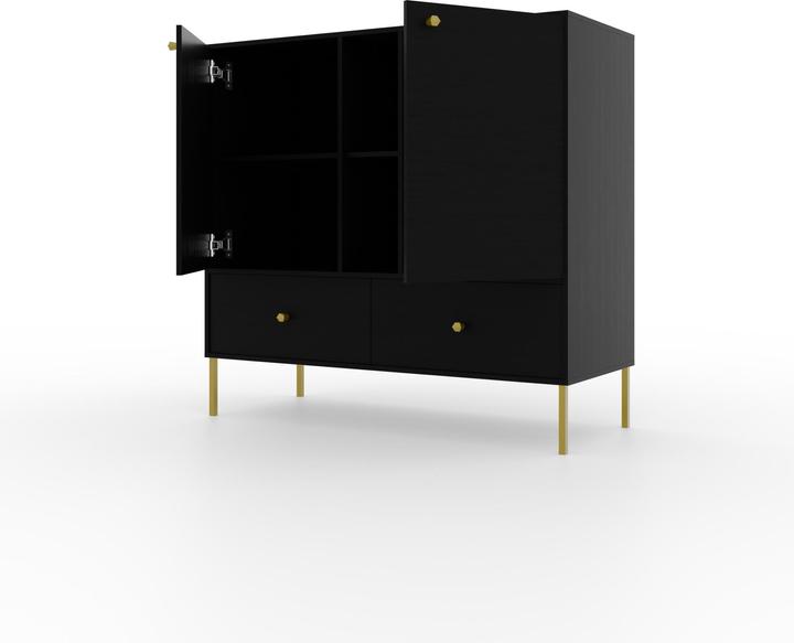 ADRK Furniture Tili 2D 2S 2P chest of drawers (100.5 x 41 x 95 cm)