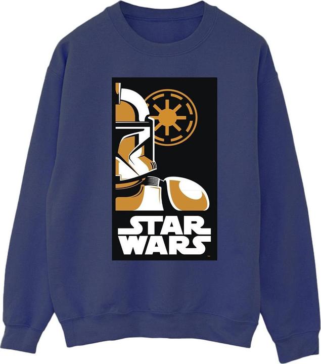 Actual product image Star Wars Mens Stormtrooper Art Poster Sweatshirt (XXL)