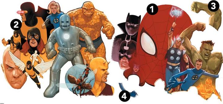 Produktbild Roommates Marvel Avengers Classic Peel And Stick Giant Wall Decals