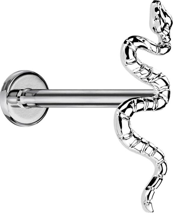 Produktbild Star Piercing Micro Threadless Labret silber Schlange silber (ohne Messing, Titan G23)