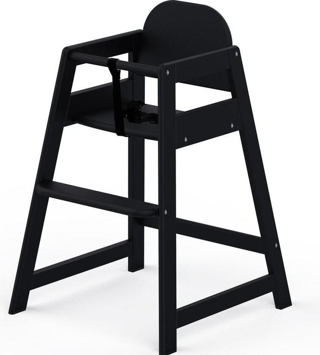 Geuther Holz Hochstuhl Emma, ​​Kindersitz - Baby Essstuhl für den Tisch - 3 -point -Gürtel - Hochbab (Seggiolone)