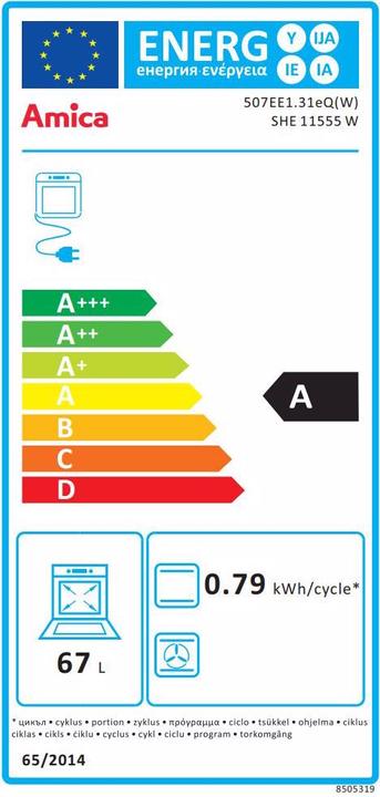 Energie-Label Amica SHE 11545 W
