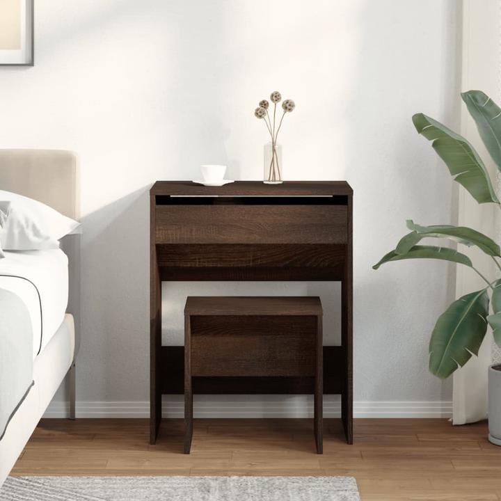 Image du produit VidaXL Coiffeuse avec tabouret 60 x 40 x 113,5 cm (60 x 40 x 75 cm)
