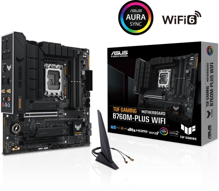 Actual product image ASUS TUF GAMING B760M-PLUS WIFI (LGA 1700, Intel B760, mATX)